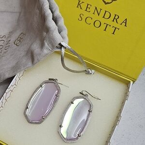 Kendra Scott Danielle Dichroic Glass Drop Earrings - Silver Trim